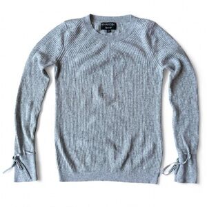 Banana Republic Merino Wool Filpucci Ribbed Gray Crew Neck Sweater Small